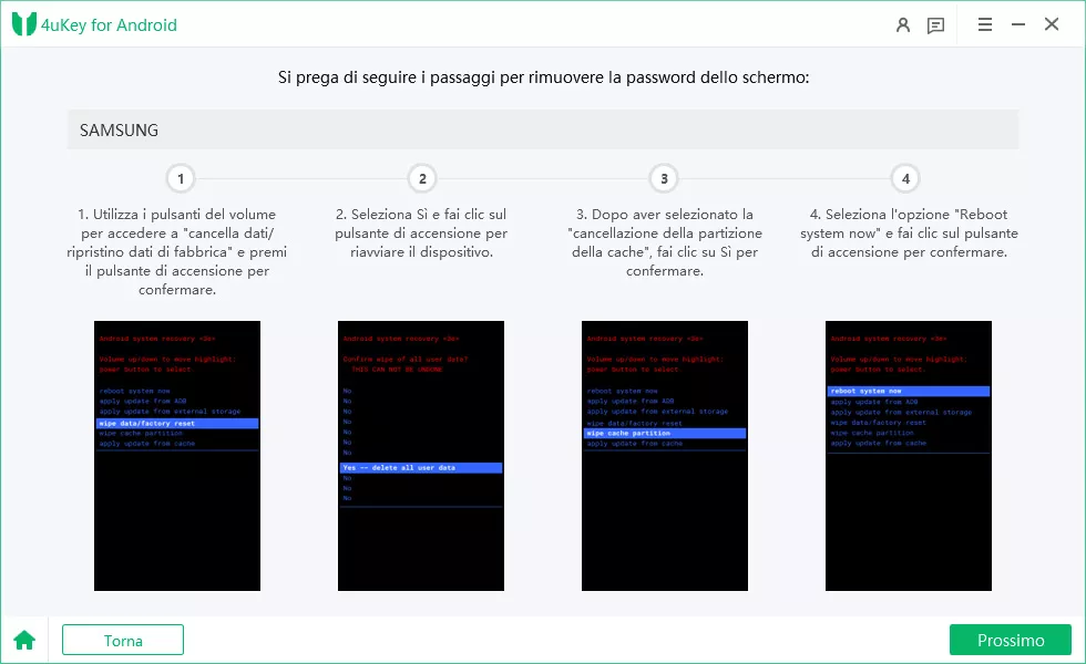 sbloccare tablet samsung passo 4